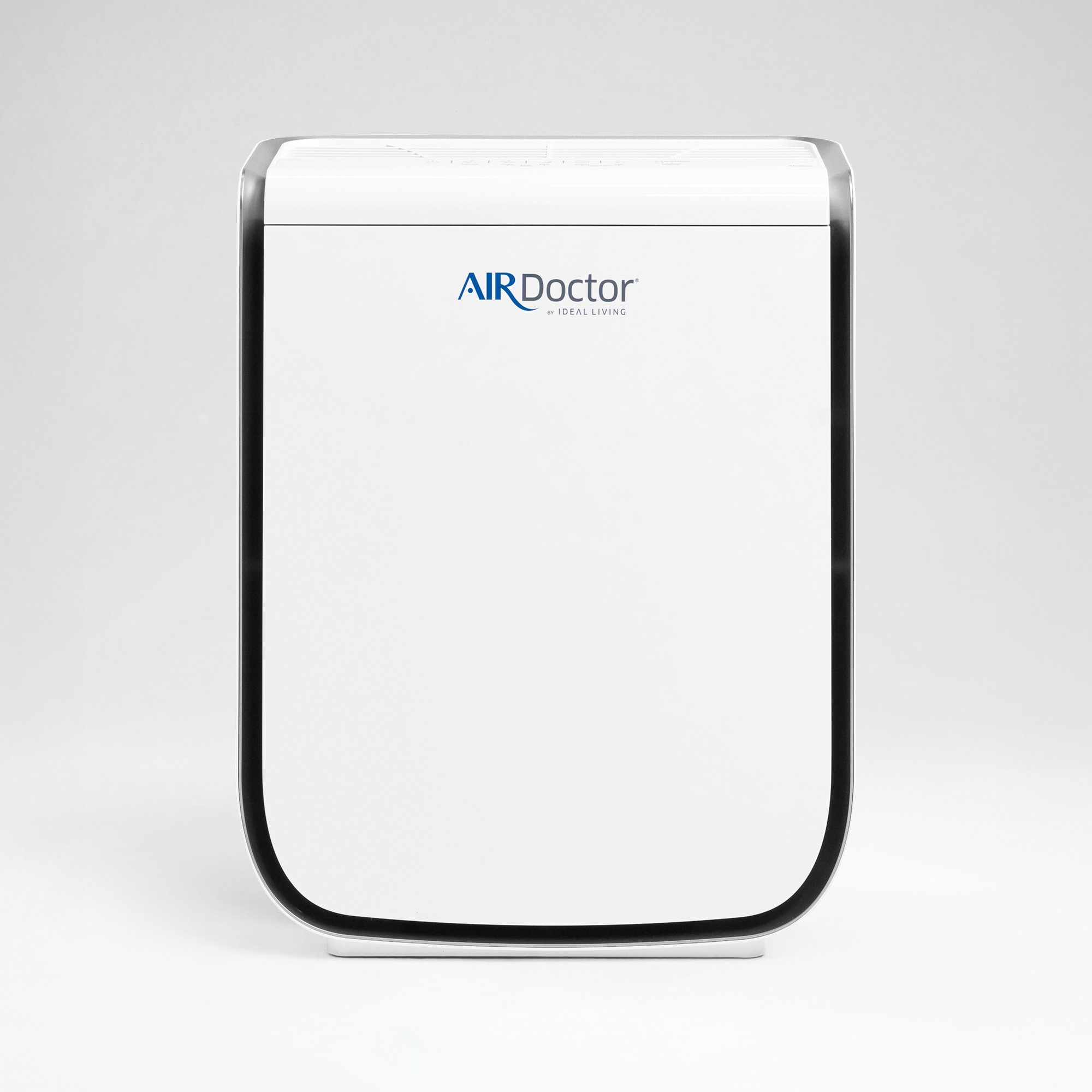 AirDoctor AD2000 Classic purifier in white, shown front-facing on a pale background.