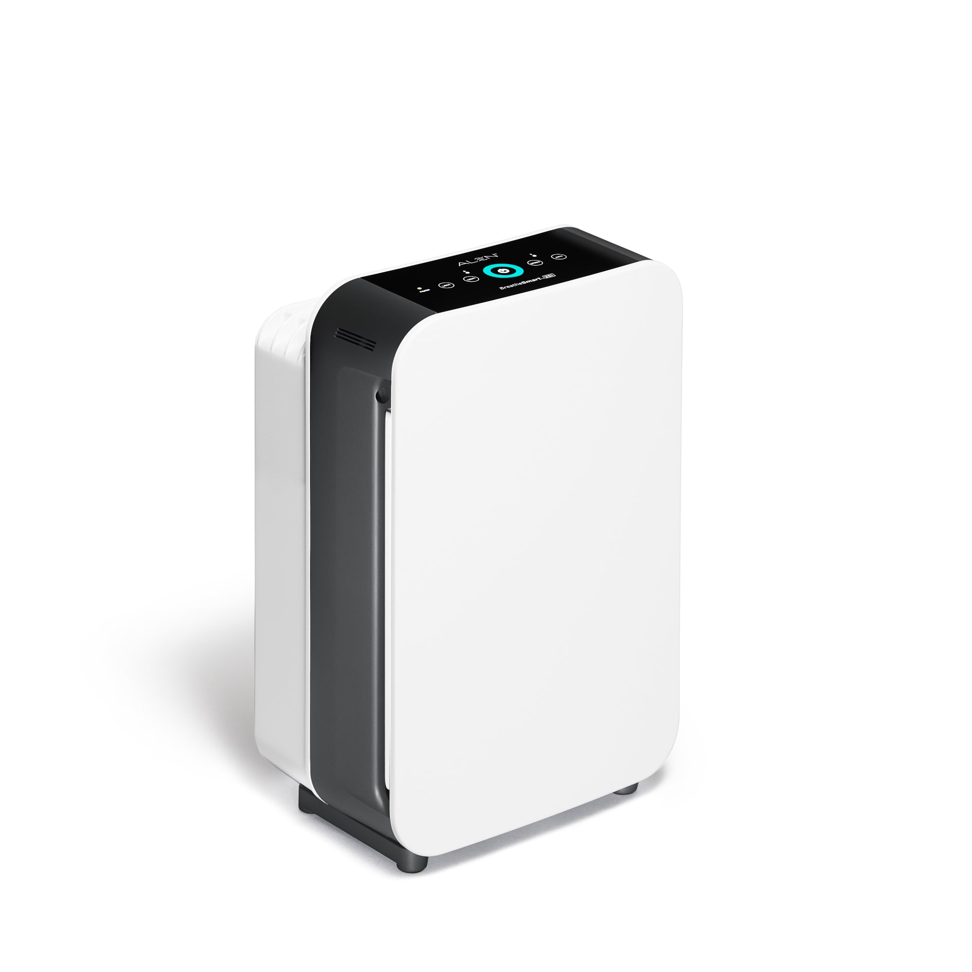 White Alen BreatheSmart 25i compact purifier, photographed from the side in the manufacturer gallery