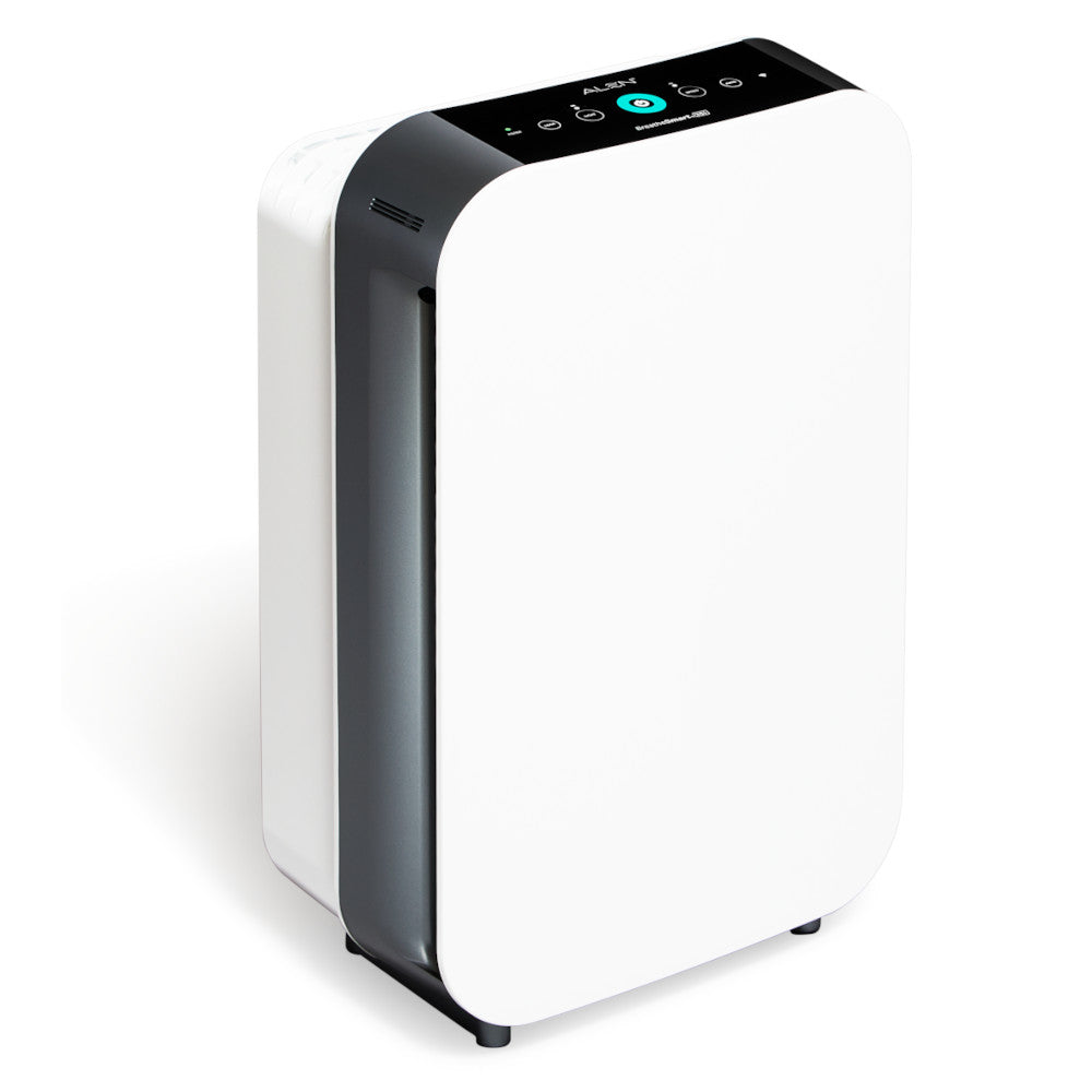 White Alen BreatheSmart 35i purifier shown from the right side