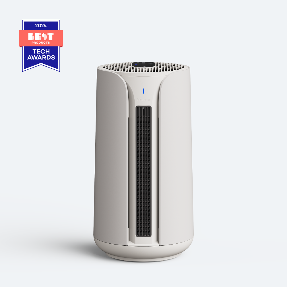 Blueair ComfortPure 3-in-1 T10i purifier with fabric pre-filter panels and front mode outlets