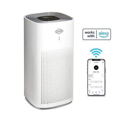 Modelo Clorox Smart Large Room True HEPA Air Purifier (11011) 11011; imagen de la página de producto Clorox.