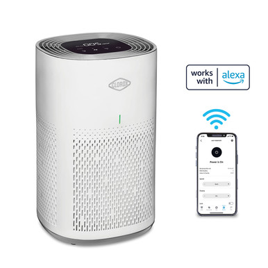 Modelo 11031 de Clorox Smart Medium Room True HEPA Air Purifier (11031); imagen de la página del producto de Clorox.