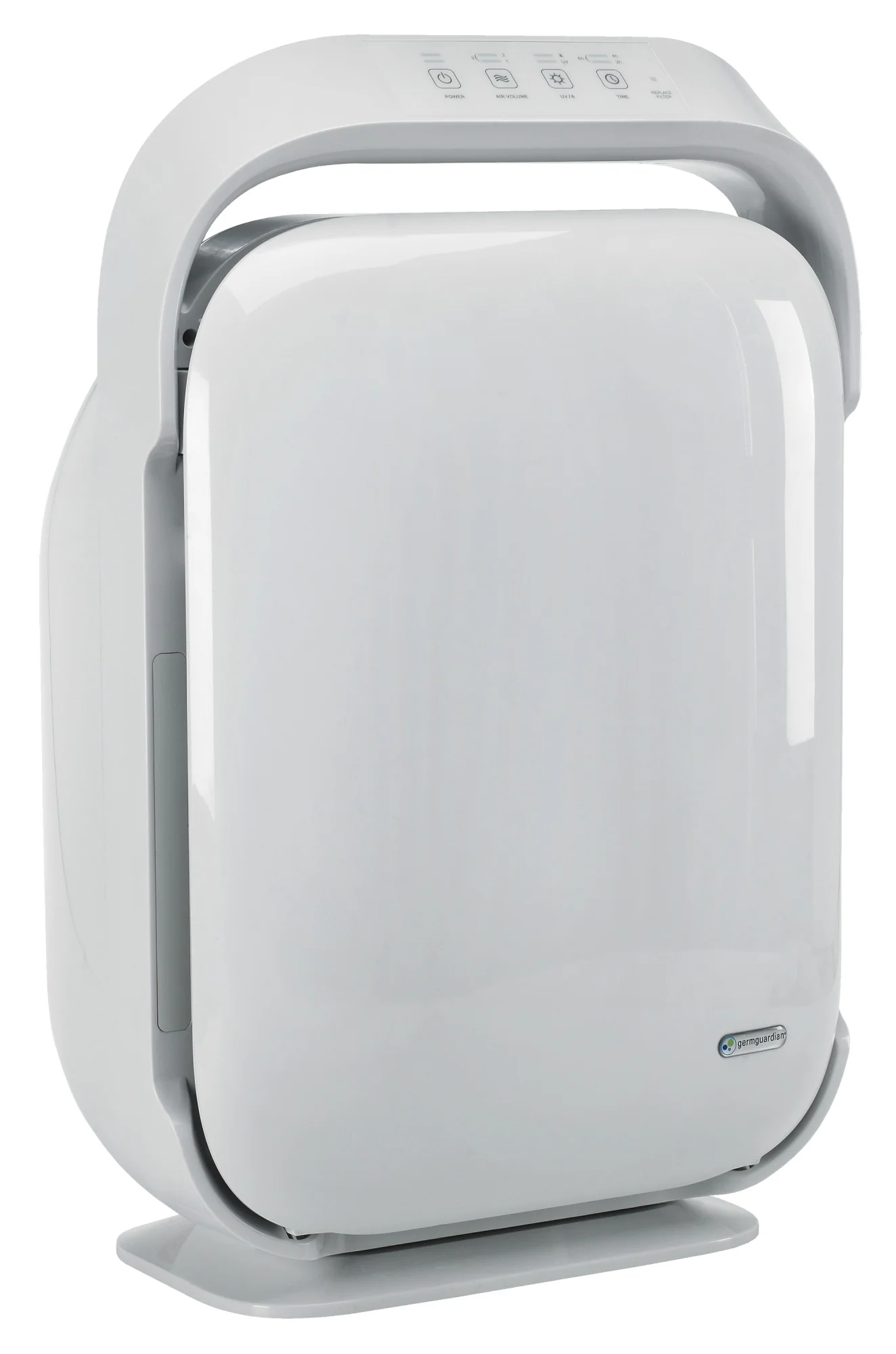Purificador de aire de consola blanco GermGuardian AC9200WCA 27-inch, con un amplio panel frontal rectangular