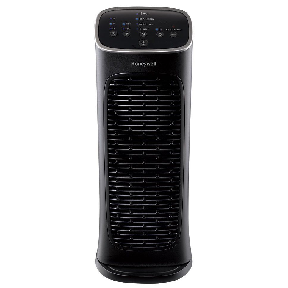 Honeywell Air Genius 4 Compact HFD280B black tower purifier render