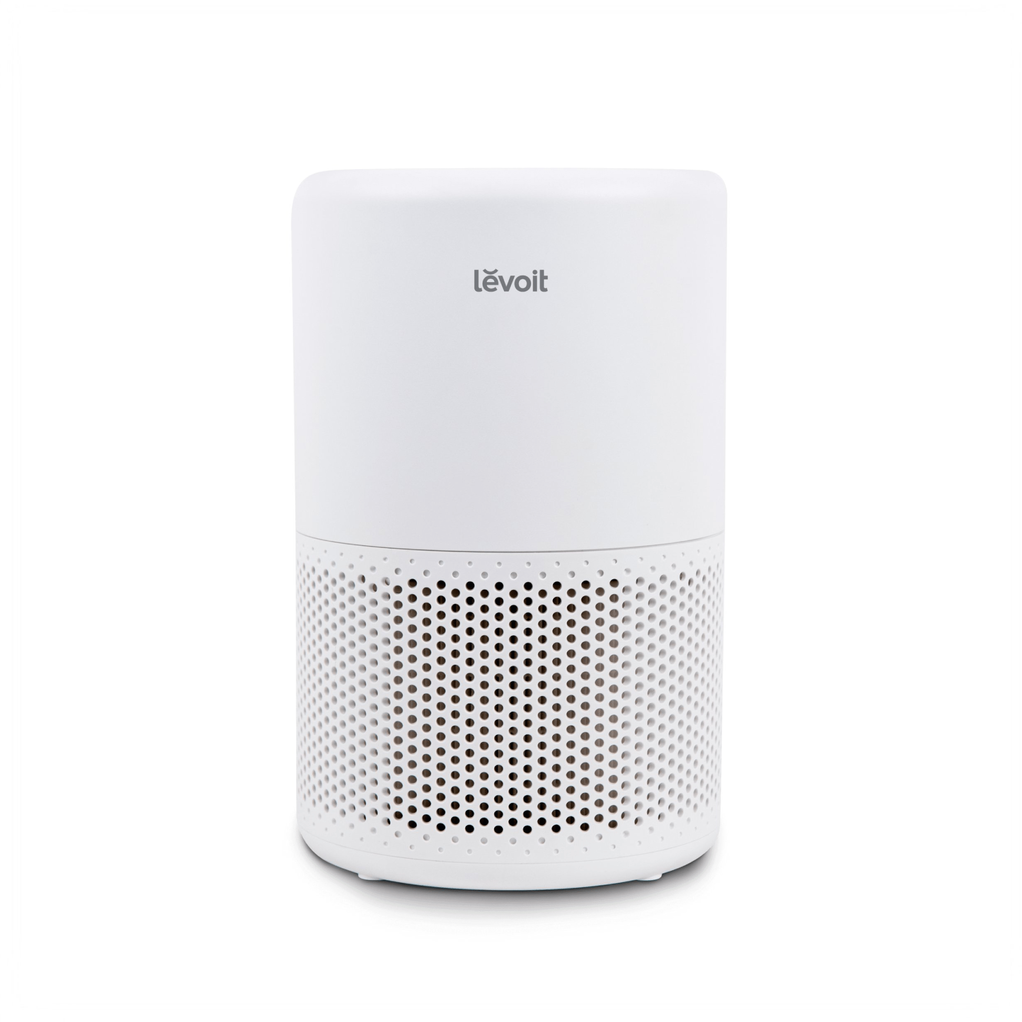 White Levoit Core 200S-P cylindrical purifier with the perforated lower air intake
