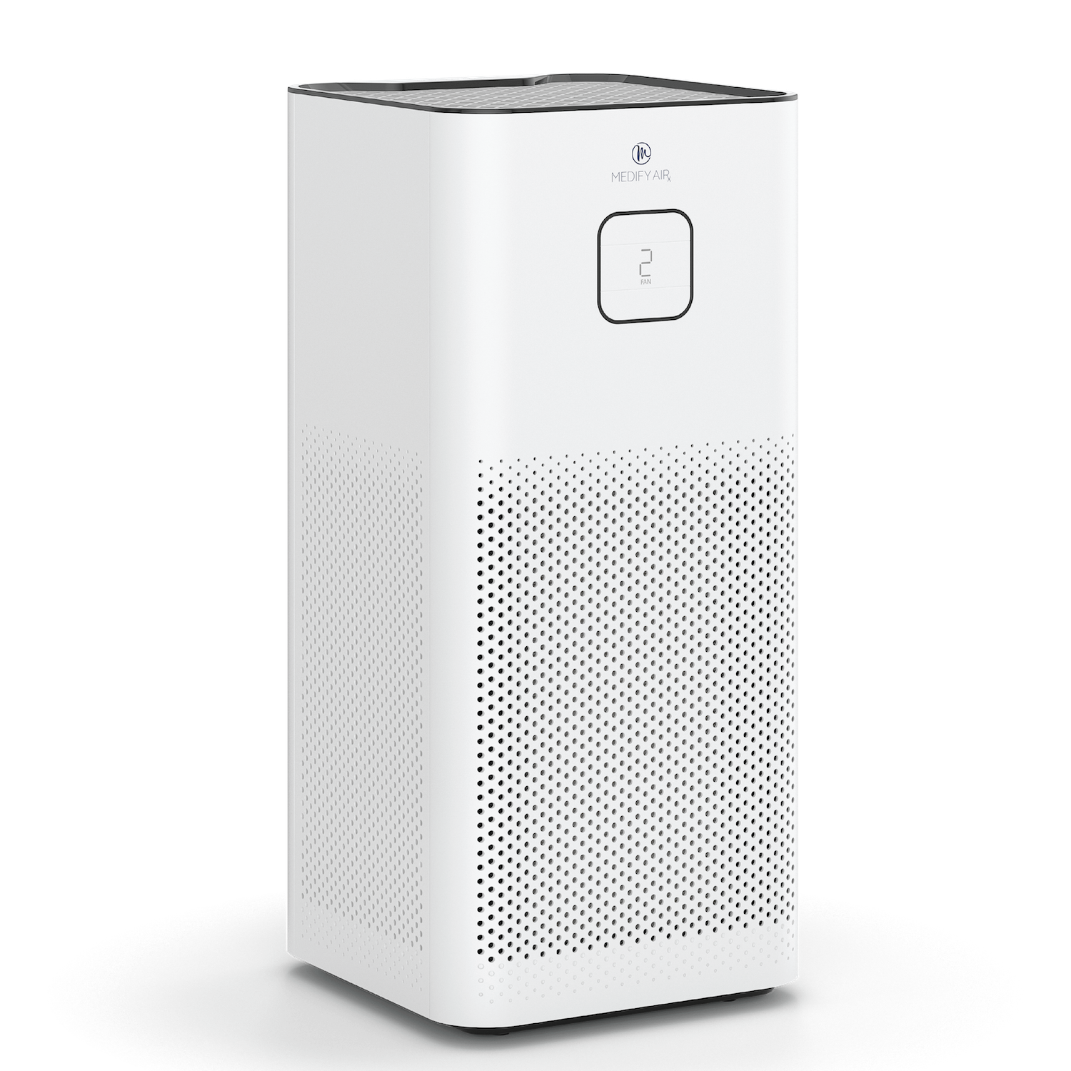 Purificador blanco Medify MA-50 V3.0 con gabinete rectangular alto y frente perforado