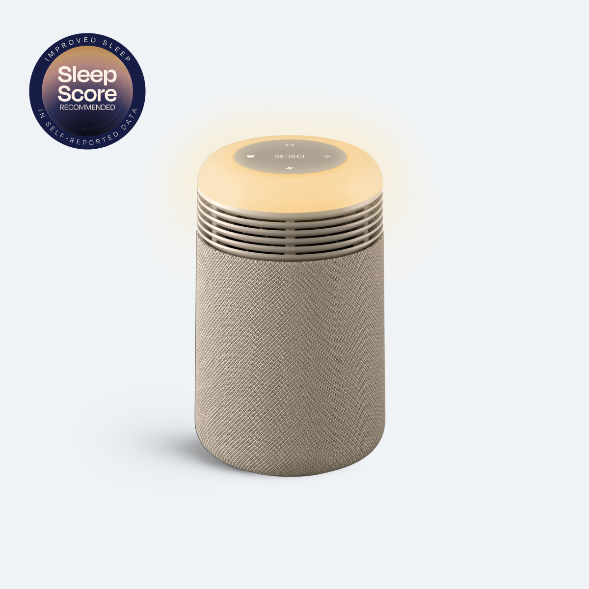 Coastal Beige Blueair Mini Restful sunrise-clock air purifier