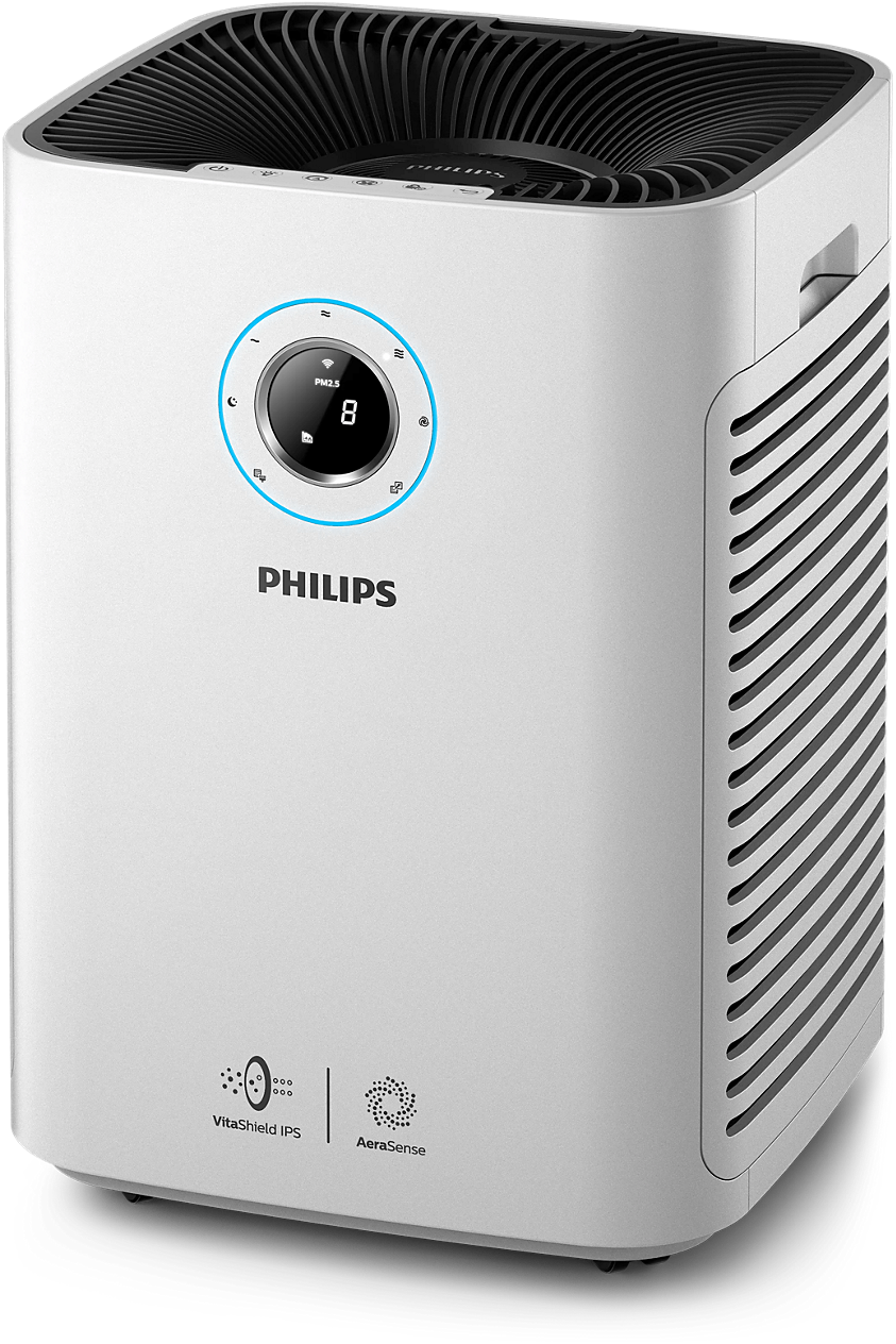 Philips Series 5000i product-page image linked from the exact U.S. AC5659/40 page; source alt is generic and does not claim a hands-on photograph.