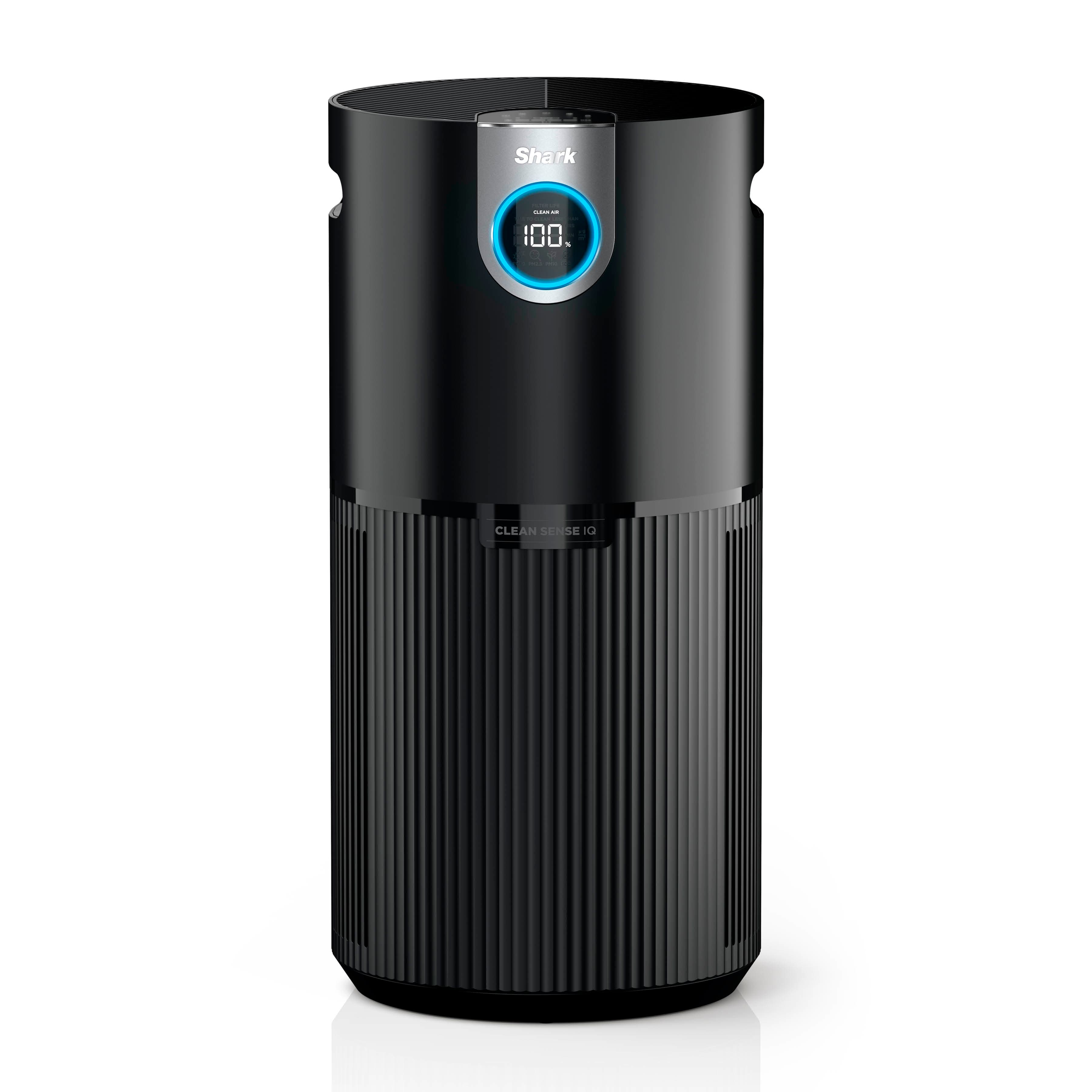 Black Shark HP202 cylindrical air purifier with a blue-ring display