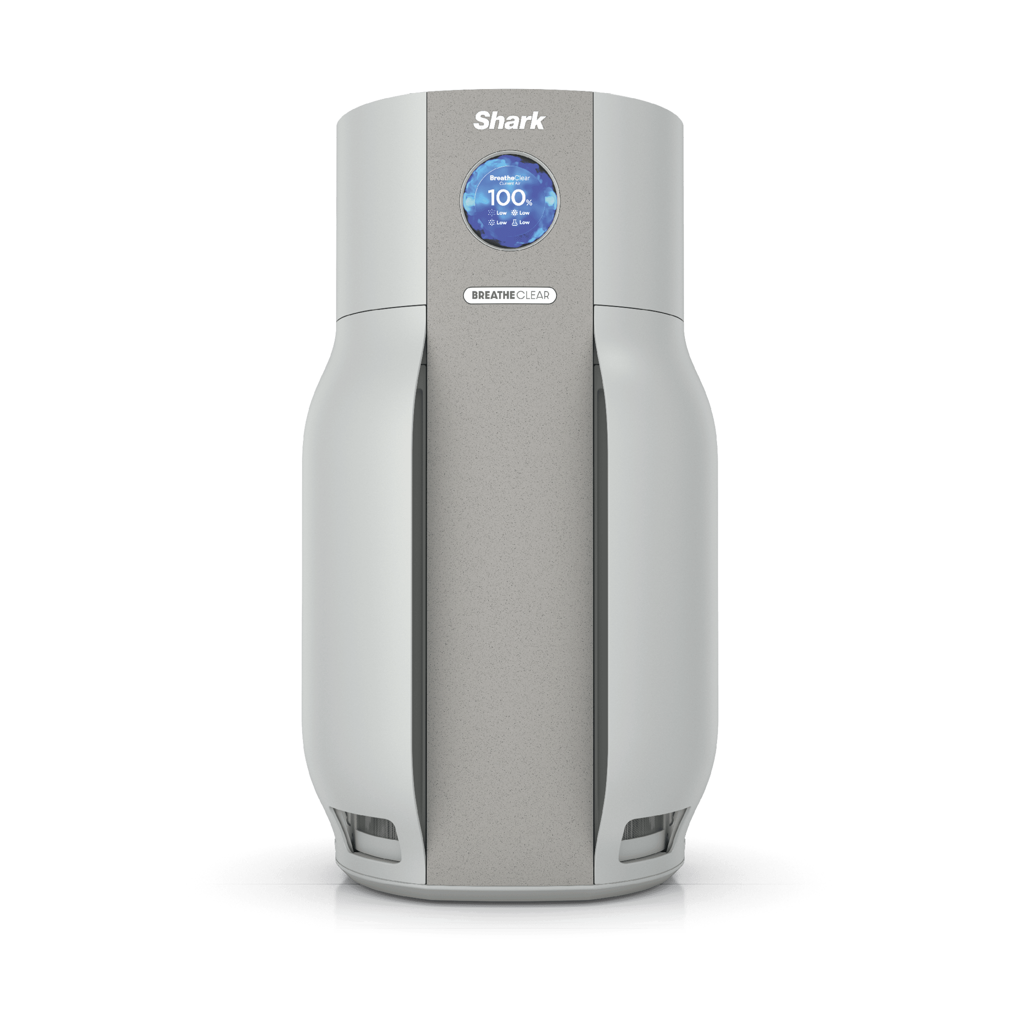 Dove Shark BreatheClear Air Purifier Max HP362 with a blue circular display and central gray front panel